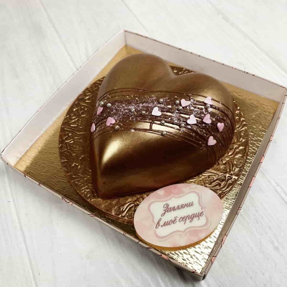 Фигура шоколадная "Сердце с сюрпризом" 
