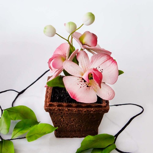 Букет "Орхидеи в шоколадной вазе"