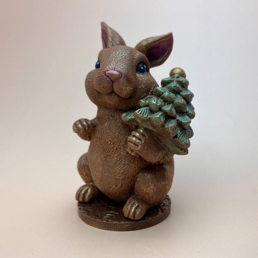 Фигура шоколадная "Кролик с елкой"